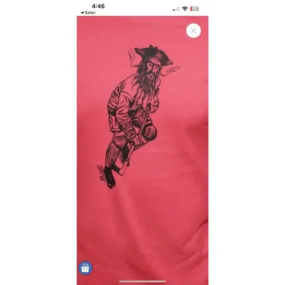 Blackbeard Hockey T-Shirt. House Of Swank. Size XL - Picture 10 of 10